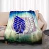 Attack On Titan NarutoThrow Blanket Plush Wings of Freedom Cover Soft Cozy Blankets for Sofa Chair Bed Plaid Travel Blanket