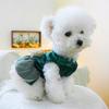 Pet Dress Comfortable Fashionable Dog Princess Dress with Bow Decoration And Traction Ring Pet Supplies