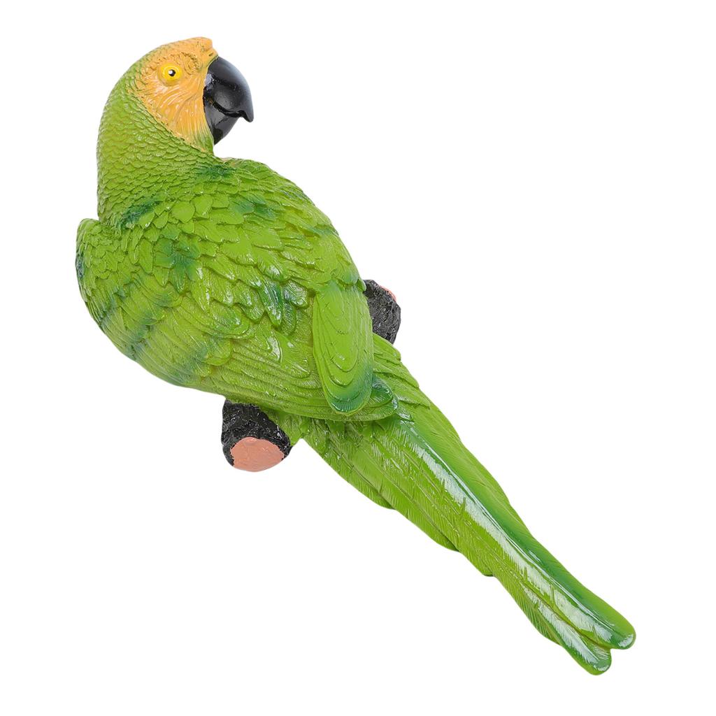 Parrot Status Tree Hanging Wall Mount Lifelike Resin Parrot Decor for Garden Courtyard