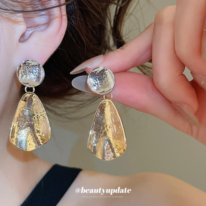 Серьги-капли серебряная игла геометрические круглые серьги модные минималистичные серьги с темпераментом легкая роскошь премиум серьги