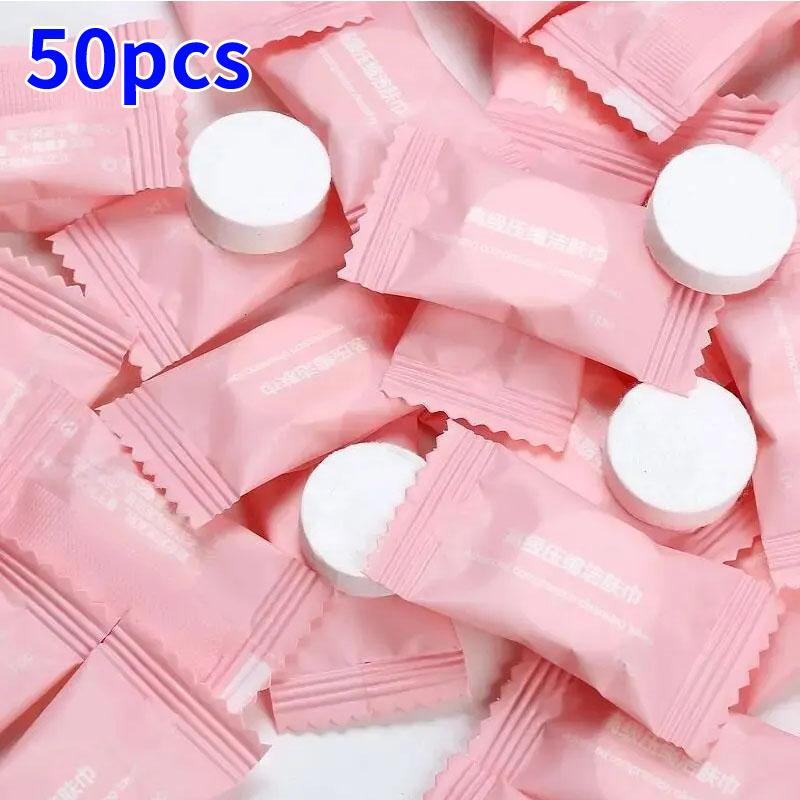 50/100pcs Disposable Portable Travel 20/50/80/100pcs Outdoors Moistened Water Wet Wipe Non - woven Cleansing Face Towel Tissues