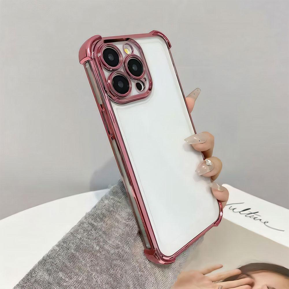 Для Tecno Spark Go 1 2025 2024 2023 Spark 20 20C 10C Pop 9 8 7 Pro Чехол Прозрачный Роскошный Ударопрочный Четыре Угла Гальванизированный Чехол