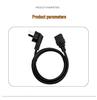 10A Plug with C19 Oxygen-Free Copper Core Insulated Flame-Retardant Power Cord for Monitors and Printers