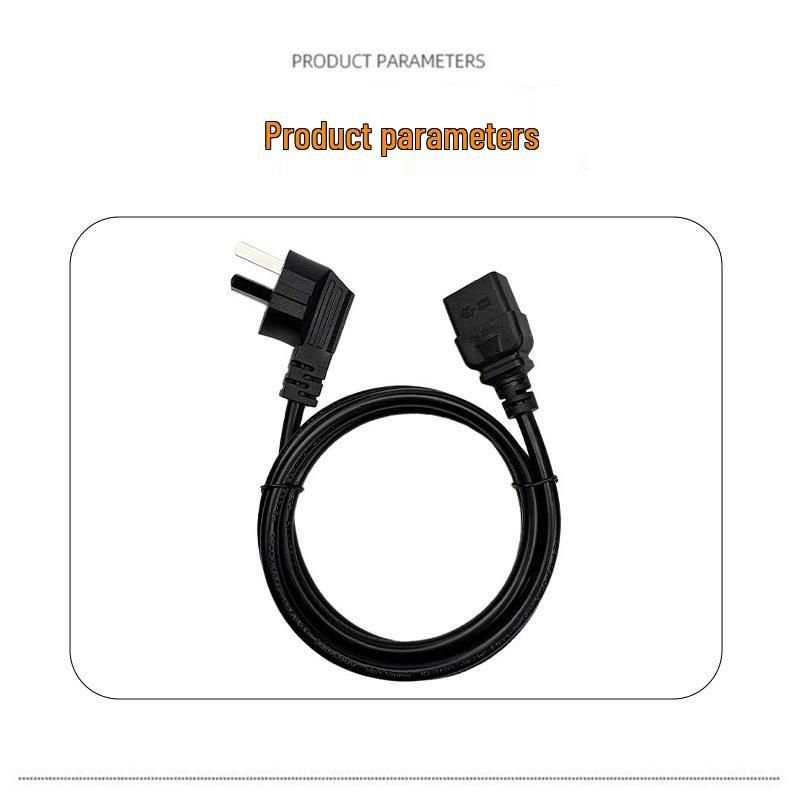 10A Plug with C19 Oxygen-Free Copper Core Insulated Flame-Retardant Power Cord for Monitors and Printers