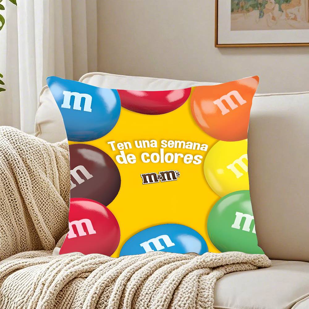 M&M'S Шоколадные Конфеты Мем Наволочка С Принтом Наволочка Для Гостиной Подушка На Диван И Декора Спальни