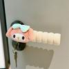 2 шт. Милые накладки на ручки дверей My Melody Kuromi, Декор, Противоударные, Пушистые чехлы на ручки дверей, Мягкая ткань, Домашний декор