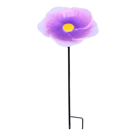 Цветок Птичья поилка Железная кормушка-поднос со стойкой Уличная поилка Цветок Чаша для птичьей поилки для украшения сада Подарок для любителей птиц