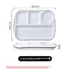 JIWUSENLIN Ceramic Divided Plate, Fast Food Tray, Student Meal Box, Compartmented Postpartum Tableware, Individual Serving Plate, Breakfast Plate