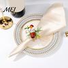 Harvest Party Supplies Artificial Rosemary Napkin Ring, Wooden Ring Holder with Faux Acorns Decorative Bands Flowers, Autumn Rustic for Farmhouse