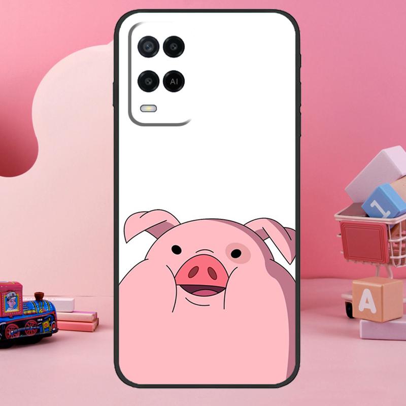 Милый РОЗОВЫЙ Kawai Чехол-Свинка Для Oppo A74 A94 A54 A17 A57 A77 A76 A16 A96 A18 A60 A80 A40 A38 A58 A78 A98 A15 A5 Pro