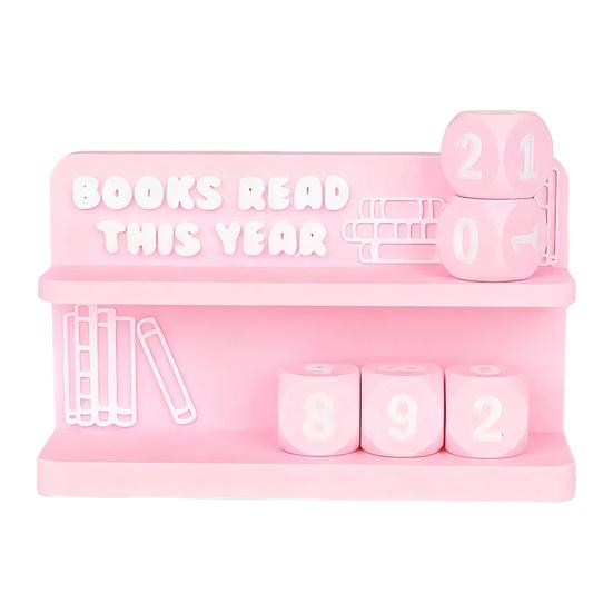 Счетчик прочитанных книг Yousheng Декор книжной полки Книга Прочитайте это в этом году Украшение Ежегодный учет чтения Трекер читательского вызова Подарок для книголюбов