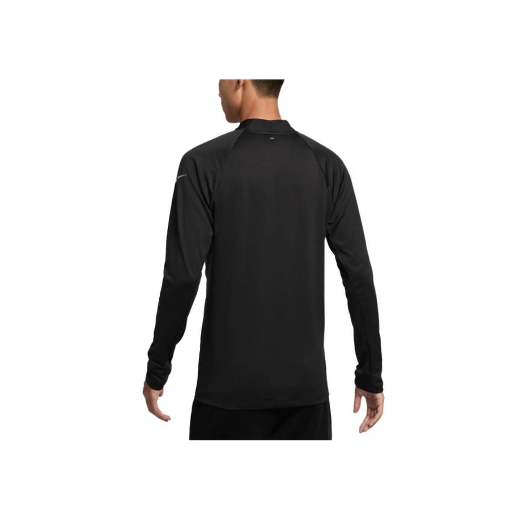 Nike Футболка с длинным рукавом Therma-Fit Strike Mock Neck, удобная, сшитая, мужская, черная FZ0567-010