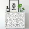 Simple Line Self-Adhesive Wallpaper Modern Flower Pvc Waterproof Wallpapers Home Decoration Furniture Cabinet Wall Stickers