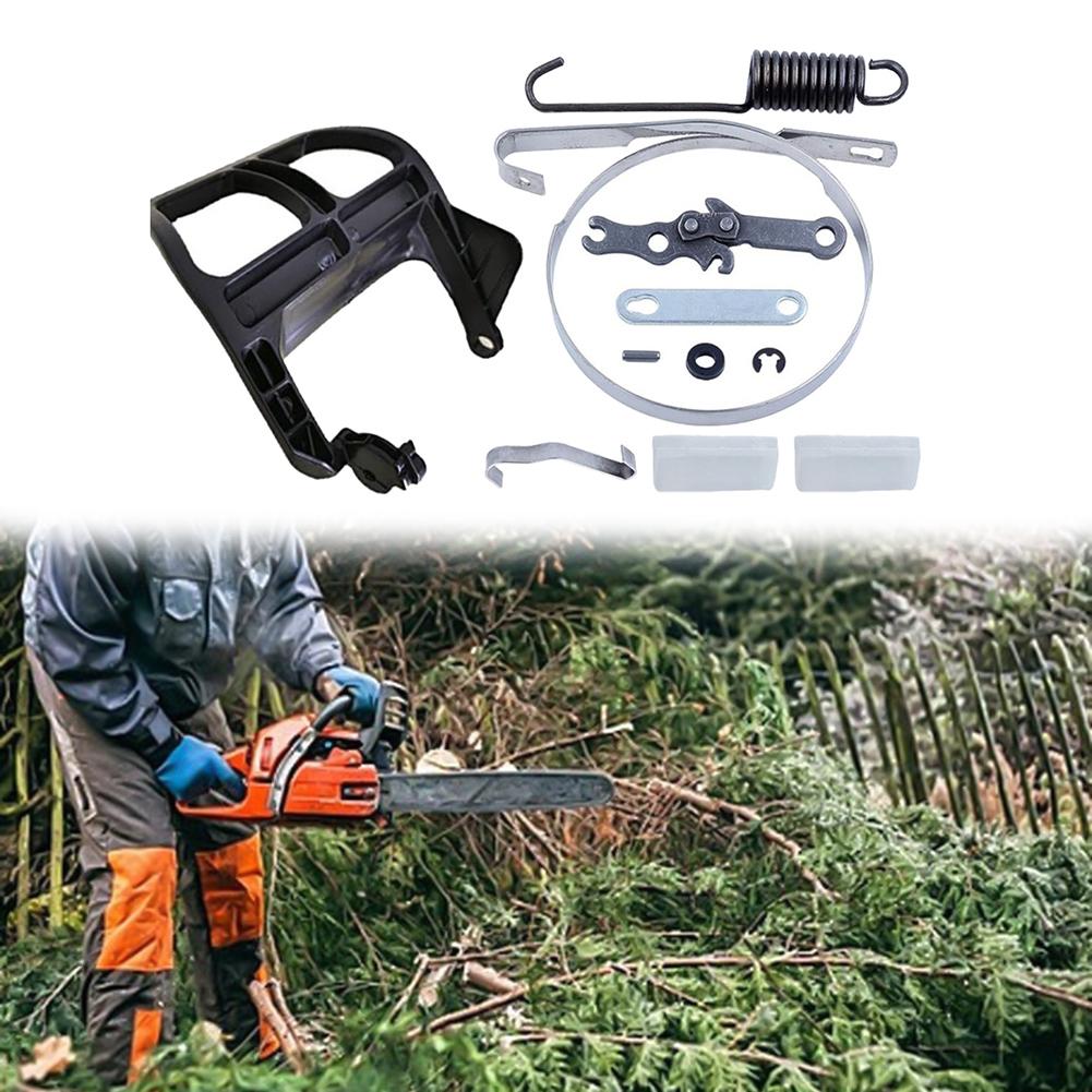 Black Chainsaw Handle And Brake Band Repair Kit For MS250 MS230 MS210 025 023 021 With Clutch Flat Spring Buffer Replacement