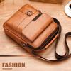Business Casual Vertical Crossbody Bag PU Soft Leather Handbag Briefcase Shoulder Bag for Men