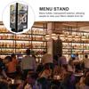 Three-Sided Acrylic Revolving Table Card A4/A5 Menu Sign Holder Menu Display Stand  Desktop Use