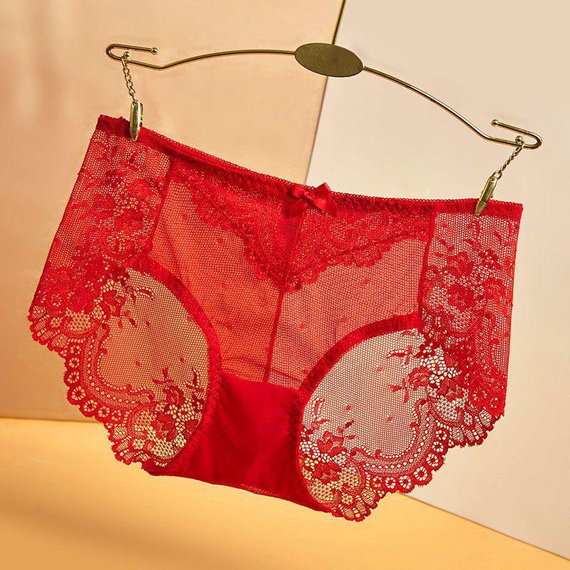 Кружевные трусики больших размеров с высокой талией, женские трусы, сексуальное полое нижнее белье, женские сетчатые дышащие трусы