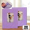 Yousheng Fabric Photo Album with 208 Pockets Slip-in Picture Albums Linen Cover Memory Book with Front Window for Family Anniversary Vacation Wedding