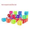 Colorful 16mm Transparent Rounded Dice with Crystal Pips for KTV Bars