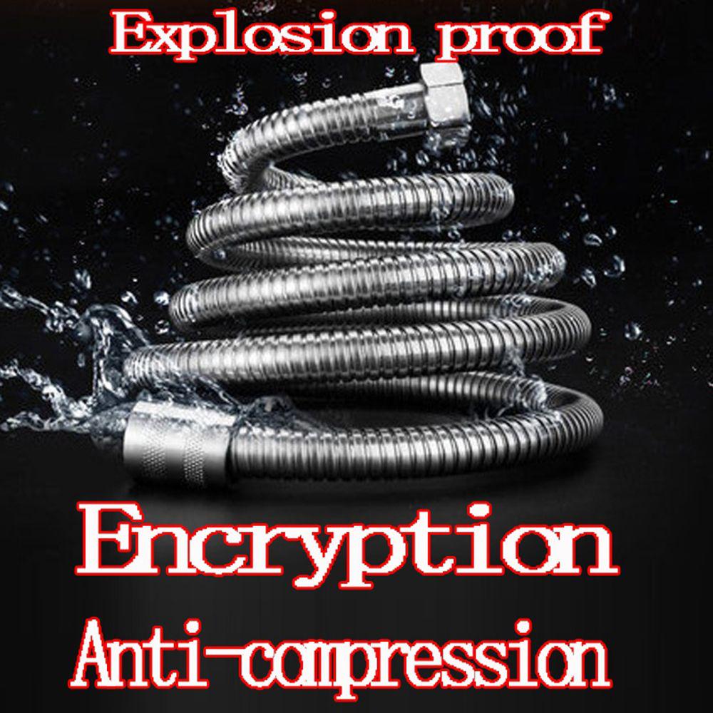 1.5m High Quality Stainless Steel Bathroom Supplies Flexible Water Pipe Plumbing Hoses Shower Tube