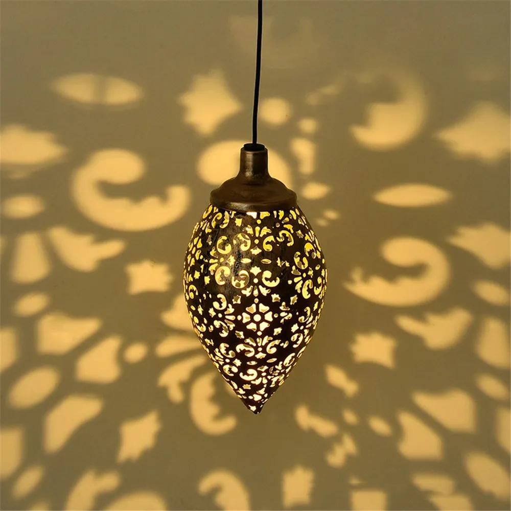 Уличный солнечный проекционный светильник в форме капли воды – Водонепроницаемый и полый для сада, патио, лестницы, забора, улицы, ландшафта