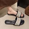 Slippers Women's New Summer Outer Wear Home Buckle Gentle Temperament with Skirt Flat Bottom Cool Slippers