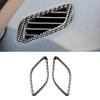 2pcs Car Dashboard Air Vent Outlet Decoration Cover Sticker for BMW E84 X1 2011-2015 Car Carbon Fiber Interior Accessories