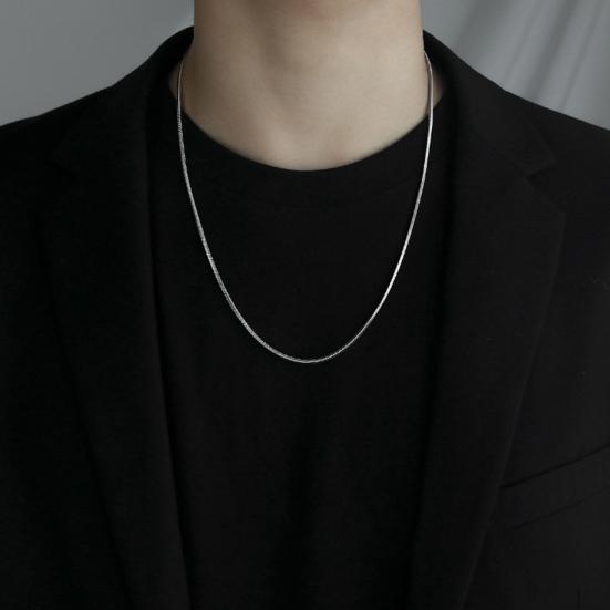 Титановая сталь, ожерелье из змеиной кости, женское и мужское ожерелье с ключицей, черные топы, модные аксессуары