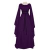 Women Vintage Costumes Sexy Long Sleeve Lace-Up Medieval Gothic Floor Length Dresses Cosplay Retro Long Maxi Dress
