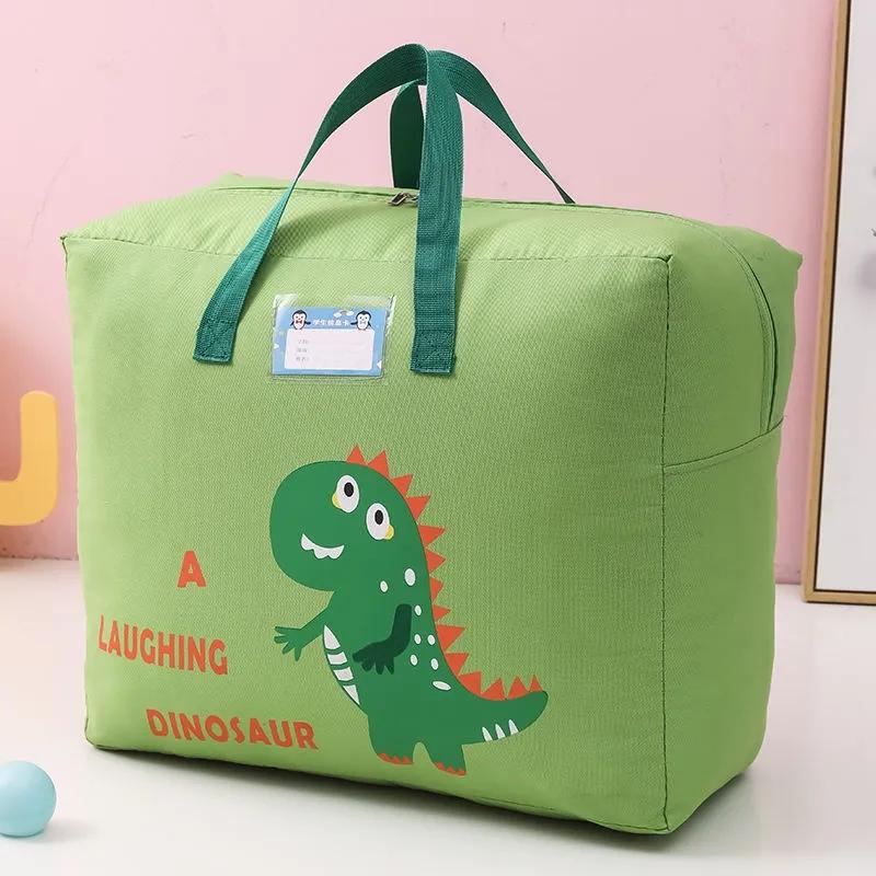 Большая вместительная сумка для хранения одеял для детского сада, мультяшный узор, сумки для упаковки багажа для школьников, утолщенная сумка для хранения из ткани Оксфорд