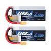 Zeee 6S LiPo 22,2 В 120C 2200 мАч с разъемом XT60, 2 шт., Высокая емкость для RC-продуктов, Дронов, RC-грузовиков, RC-лодок, RC-автомобилей и многого другого