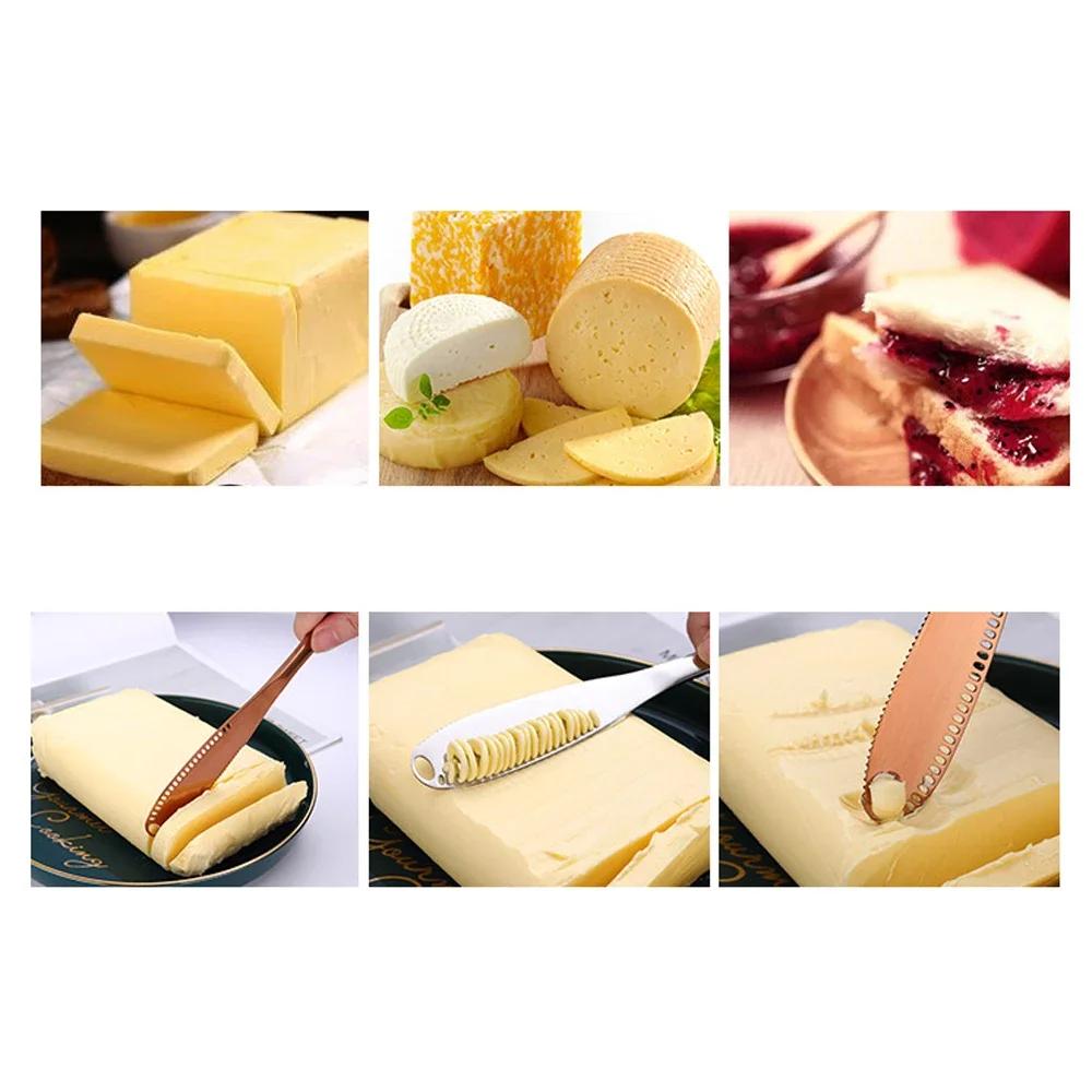 Multifunction Butter Knife with Hole Cheese Dessert Jam Knife Cutlery Tool Kitchen Toast Bread Knife Tableware