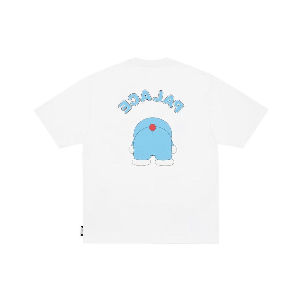 Palace X Doraemon T-Shirt White Unisex Tops P29TS022