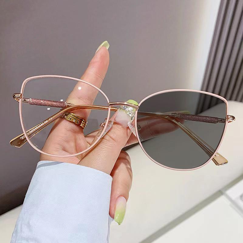 Стильные Очки Кошачий Глаз Женские Модные Прозрачные Оптические Очки Женская Мода Градиентные Серые Солнцезащитные Очки Женские Очки