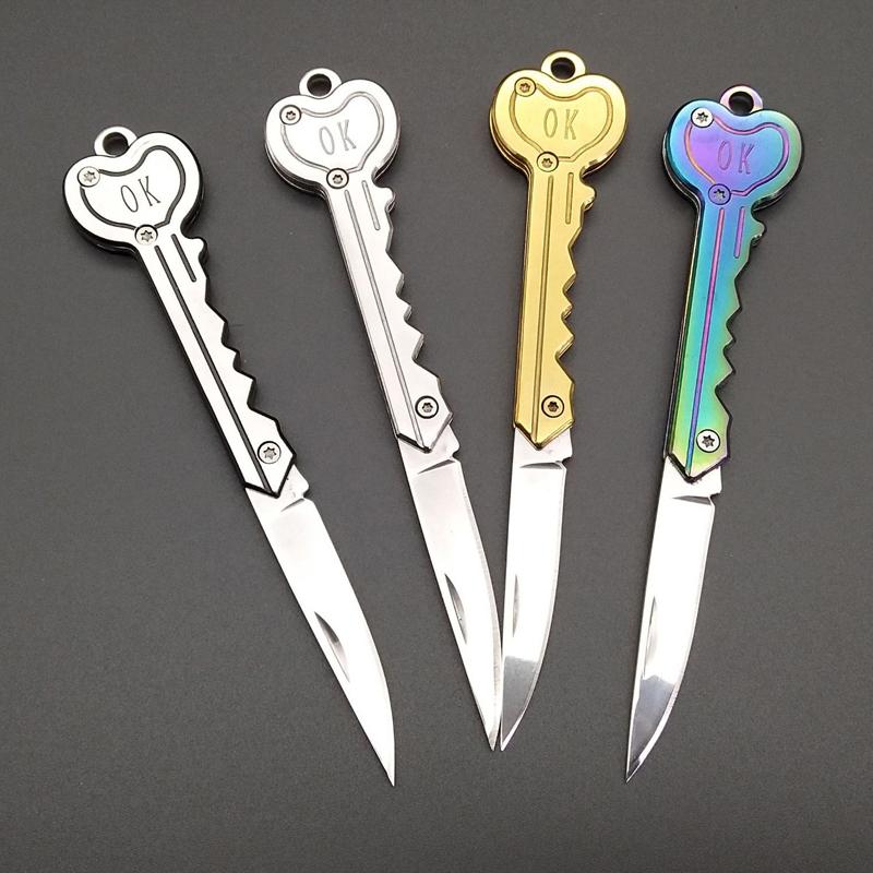 1 шт. брелок складной карманный нож мини-брелок для ключей из нержавеющей стали