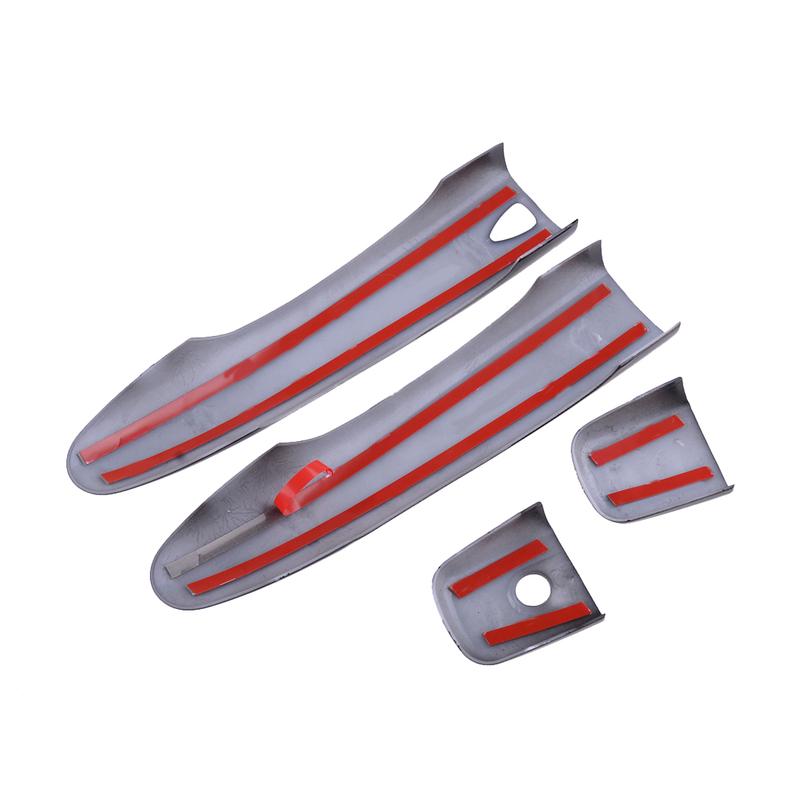 8pcs/Set Exterior Smart Door Handle Covers Trim Decor Black ABS Fit for Nissan Versa TIIDA X-Trail Maxima Rogue Kicks Qashqai