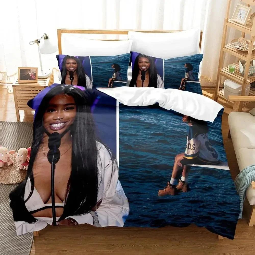 3D Print Single SZA Bedding Set Duvet Cover Bed Set Quilt Cover Pillowcase Comforter King Queen Size Boys Adult Bedding Set