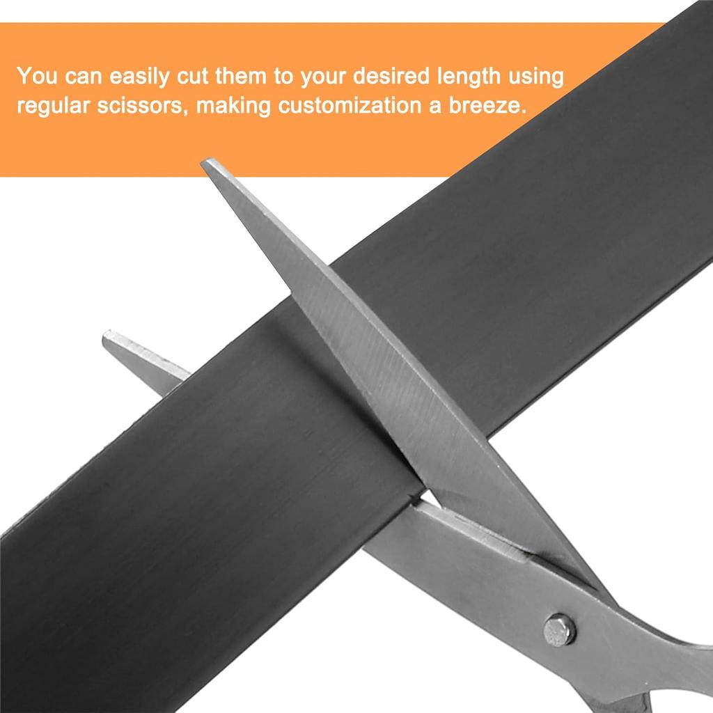 MECCANIXITY Magnetic Strip 6.56 Feet x 3/8" Width x 3/32" Thick Magnetic Tape Labels Stickers Self Adhesive for Whiteboards Refrigerator and DIY