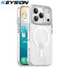 KEYSION Противоударный прозрачный чехол для MagSafe для iPhone 17 Pro Max Мягкий ТПУ+ПК Магнитная беспроводная зарядка Телефон Прозрачная накладка