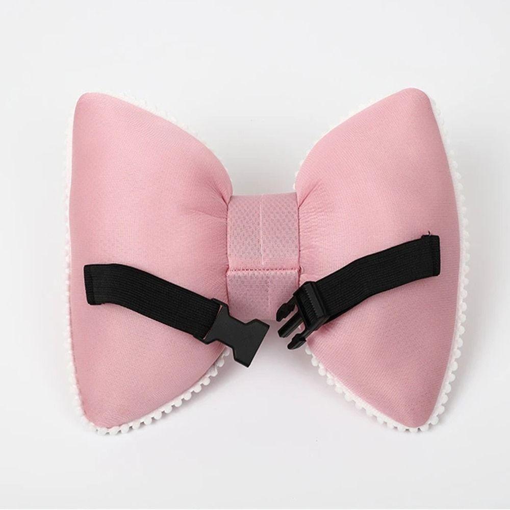 Подушка для поясницы с бантиком на подголовник автомобиля против усталости, автомобильные подушки для поясницы, аксессуары для интерьера автомобиля