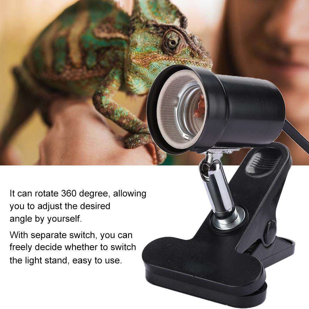 Короткая трубка с вращением на 360 градусов, светильник для рептилий, опора для обогрева, кронштейн для лампы, подставка CN220V