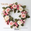 Elens Store Artificial Rose Flower Wreath Window Door Decoration Ornament Showcase Garland