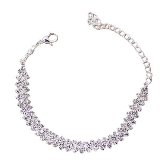 1 шт., браслет-цепочка, регулируемая удлиненная цепочка, сверкающий индивидуальный ромб, украшение для ног, женские украшения со стразами