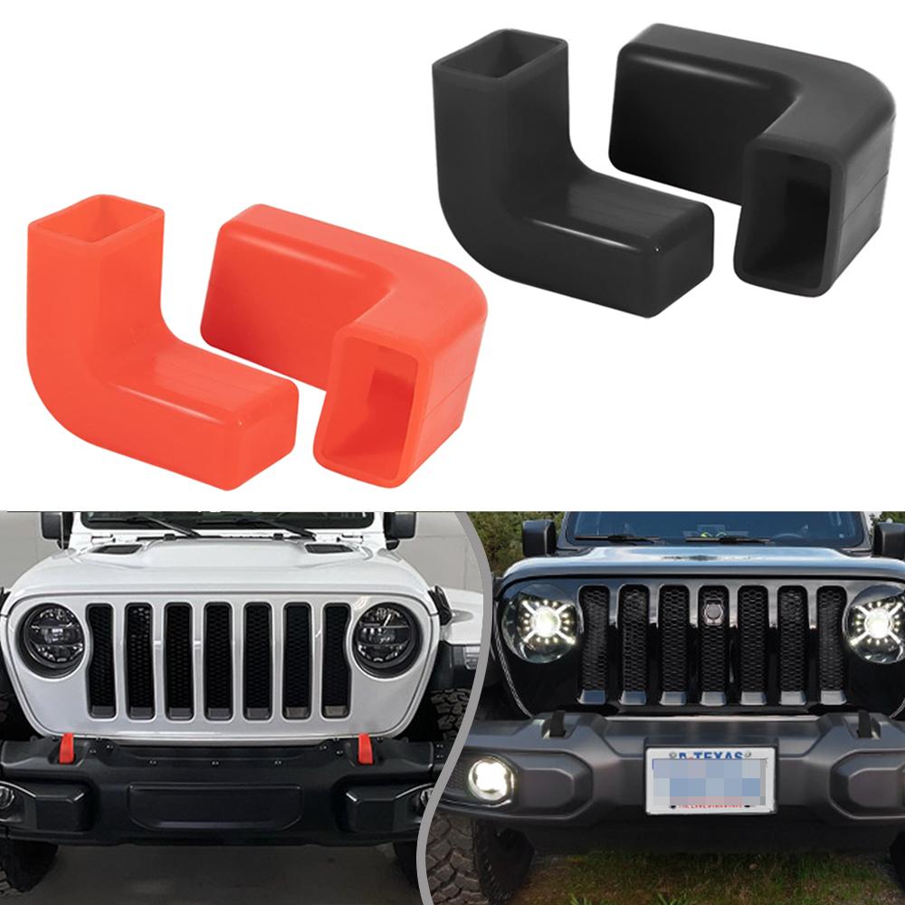 Для Jeep Wrangler JK JL Gladiator JT 2007-2024+ Передний бампер Крышки буксировочного крюка Защитная крышка для буксировочного крюка Автомобильные аксессуары