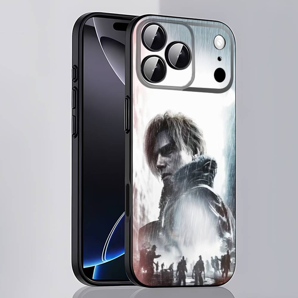 R-Resident Evil requiem Grace Leon S Kennedy Phone Case For iPhone 15,16,12,14,13,11,17,Pro,Max,Plus,E,Air,Mini Black Cover