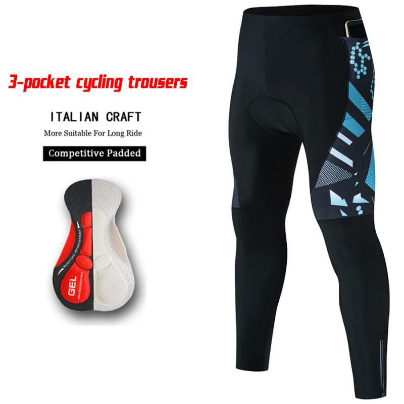 Mens Cycling Pants Quick-Dry Moisture-Wicking Slim Fit Outdoor Road Mountain Bike Apparel