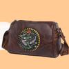 Retro Vintage Style Balck Brown Leather Crossbody Shoulder Bags For Women Casual Shopping Small Bag With Multi-Pockets