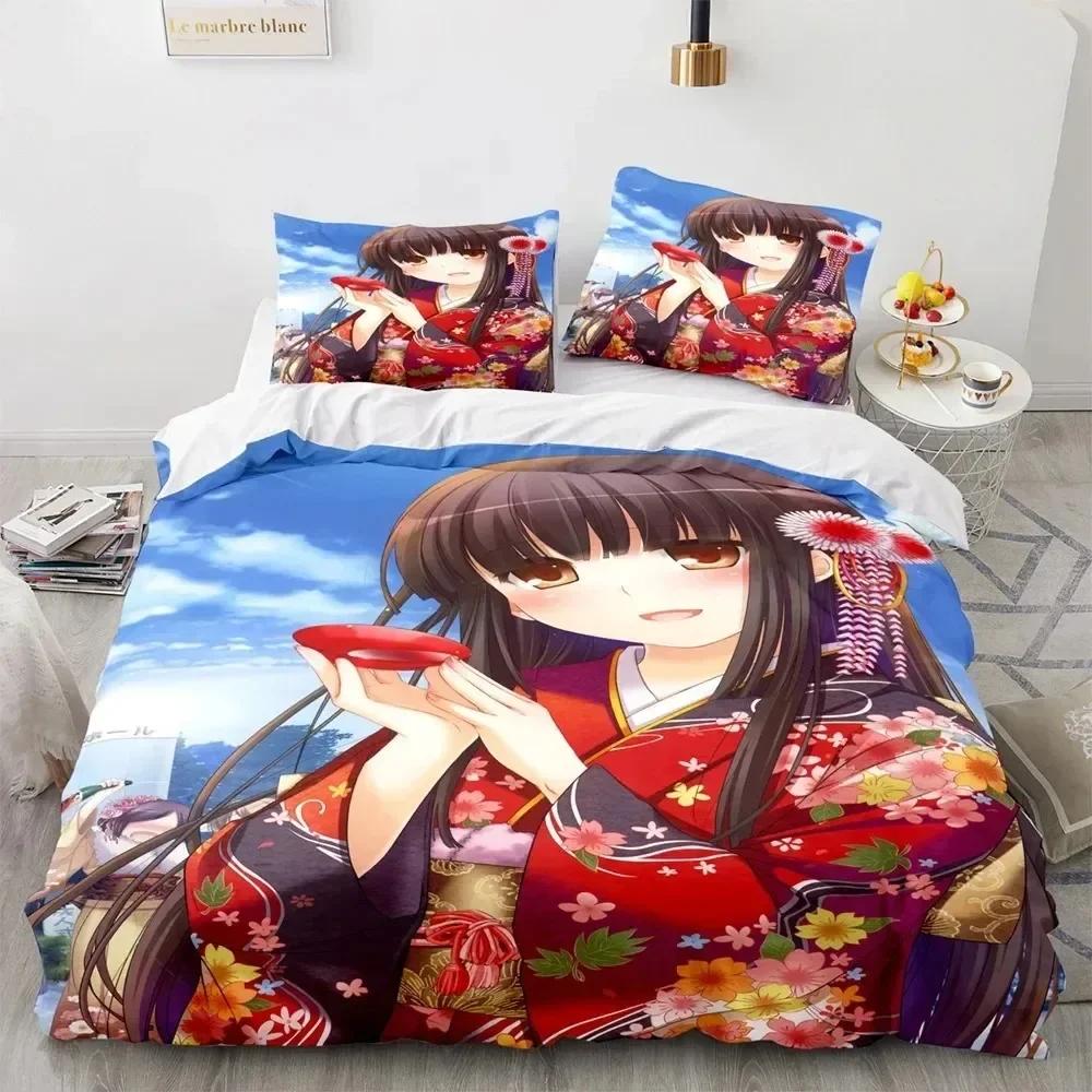 3D Print Anime Kawaii Sexy Girl Comfortable Duvet Quilt Cover Pillowcase Bedding Set Children Bedroom Decoration Home Textile
