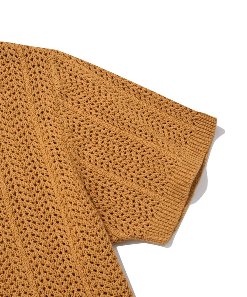 COVERNAT Cable Round Half Knit Orange