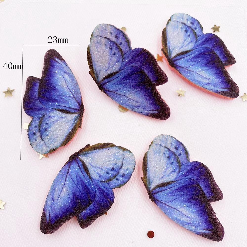 10 шт. фетровая ткань с блестками и блестками, красочная аппликация в виде бабочки, шитье